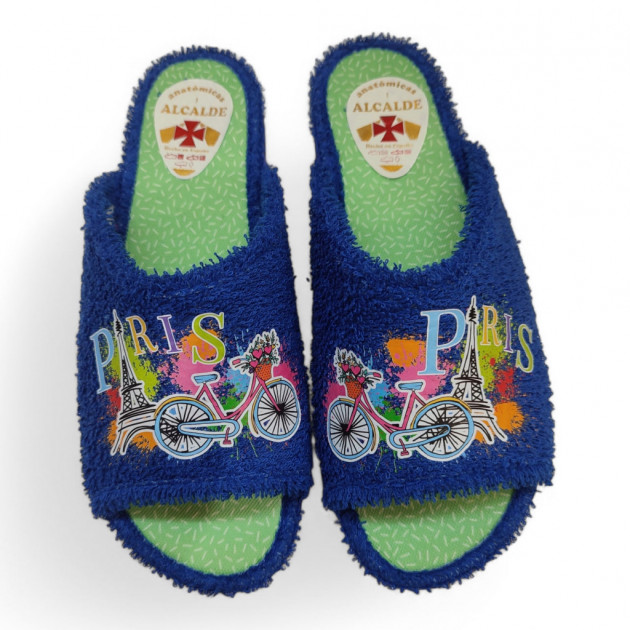 Zapatillas para casa abiertas de mujer Bicicleta Paris - 2