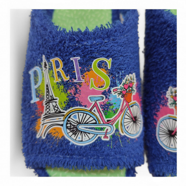 Zapatillas para casa abiertas de mujer Bicicleta Paris - 3