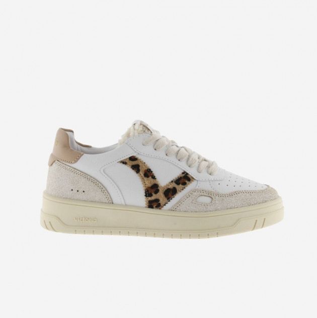 Zapatillas Victoria blancas V Leopardo otoño/invierno lengueta borreguillo - 1