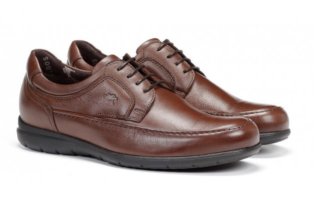 Zapato atado Fluchos Luca 8498 piel marrón castaño - 1