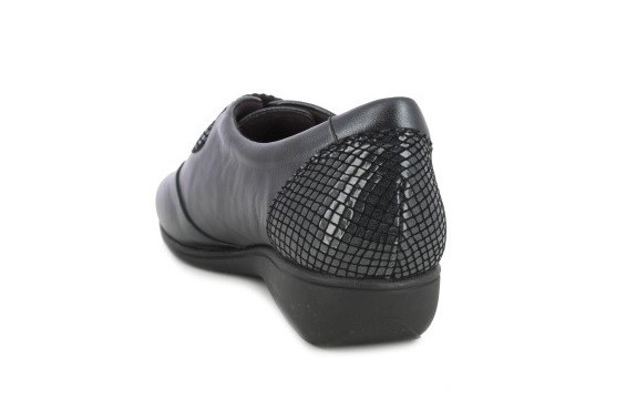 Zapato Doctor Cutillas con velcro de piel negro - 2