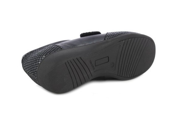 Zapato Doctor Cutillas con velcro de piel negro - 3