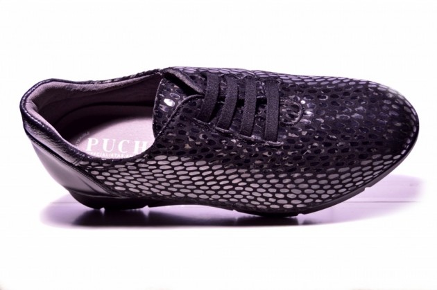 Zapato elásticos licra Puche negro coco - 2