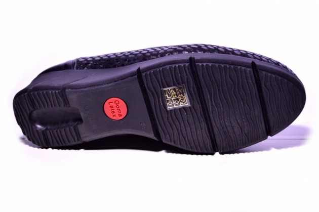 Zapato elásticos licra Puche negro coco - 3