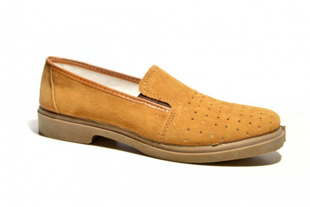 Zapato picado Canos piel tostado - 1