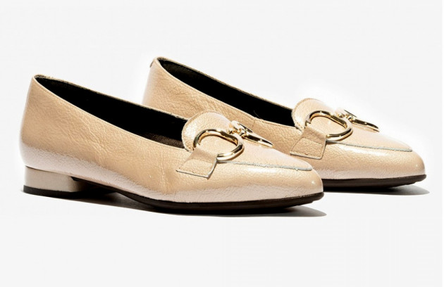 Zapato Pitillos piel charol tacón bajo piedra - 1