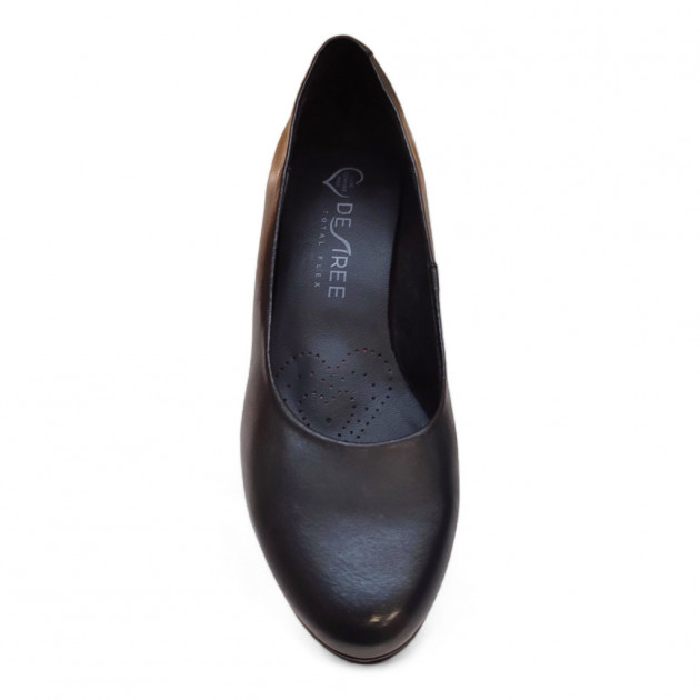 Zapato salón Desireé tacón bajo-medio negro - 2