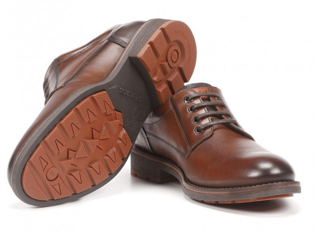 Zapatos atados piel Fluchos F1340 marrón - 3