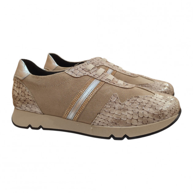 Zapatos beige Doctor Cutillas cordones elásticos modernos piel - 1