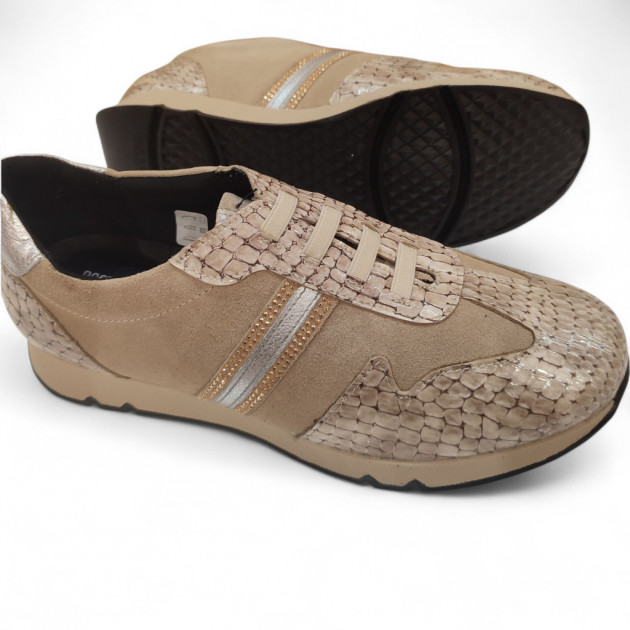 Zapatos beige Doctor Cutillas cordones elásticos modernos piel - 2