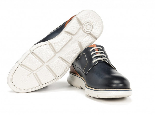 Zapatos cordones Fluchos F1740 piel azules - 2