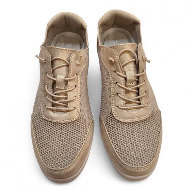 Zapatos deportivos y de vestir cordones elásticos Puche oro - 2