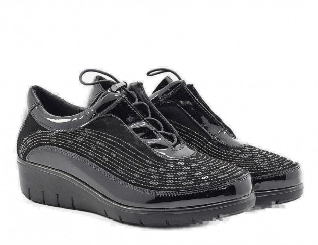 Zapatos Doctor Cutillas cierre fácil piel negros - 1