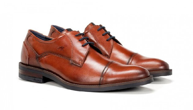 Zapatos Fluchos Theo puntera piel marrón - 1