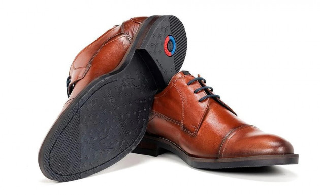 Zapatos Fluchos Theo puntera piel marrón - 2