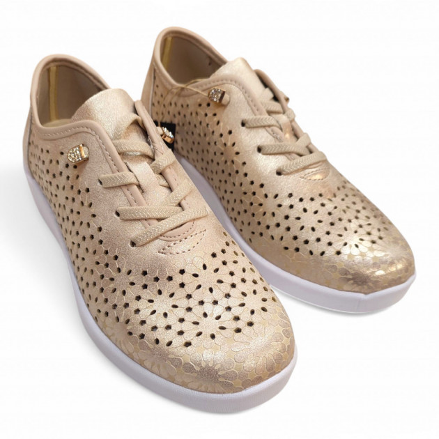 Zapatos informales Doctor Cutillas picados dorado - 2