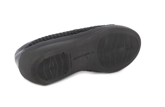 Zapatos velcros Doctor Cutillas malla grano de arroz negro - 3